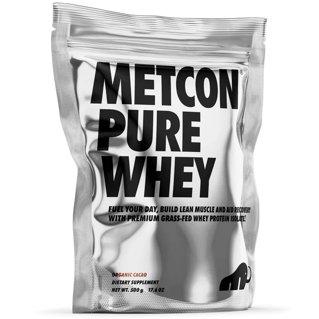 MetCon Whey蛋白溶液 - Premium grass-Fed Whey蛋白溶液粉,配有5种全自然成份,无填充剂,有机卡考氟(500g)