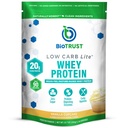 BioTrust Low Carb Lite, 20 grams of Grass-Fed Whey 蛋白质隔热酶, 100 Calories, ProHydrolase 消化酶, Non-GMO, Free from Soy and Gluten, rBGH- Free (14 services) (万尼拉杯蛋糕)
