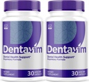 (2 Pack) Dentavim, Dentavim Capsules, Dentavim 高级公式药丸, Dentavim 所有用于口服保护的天然维生素, Dentavim Reviews, 60 Capsules for 2 个月
