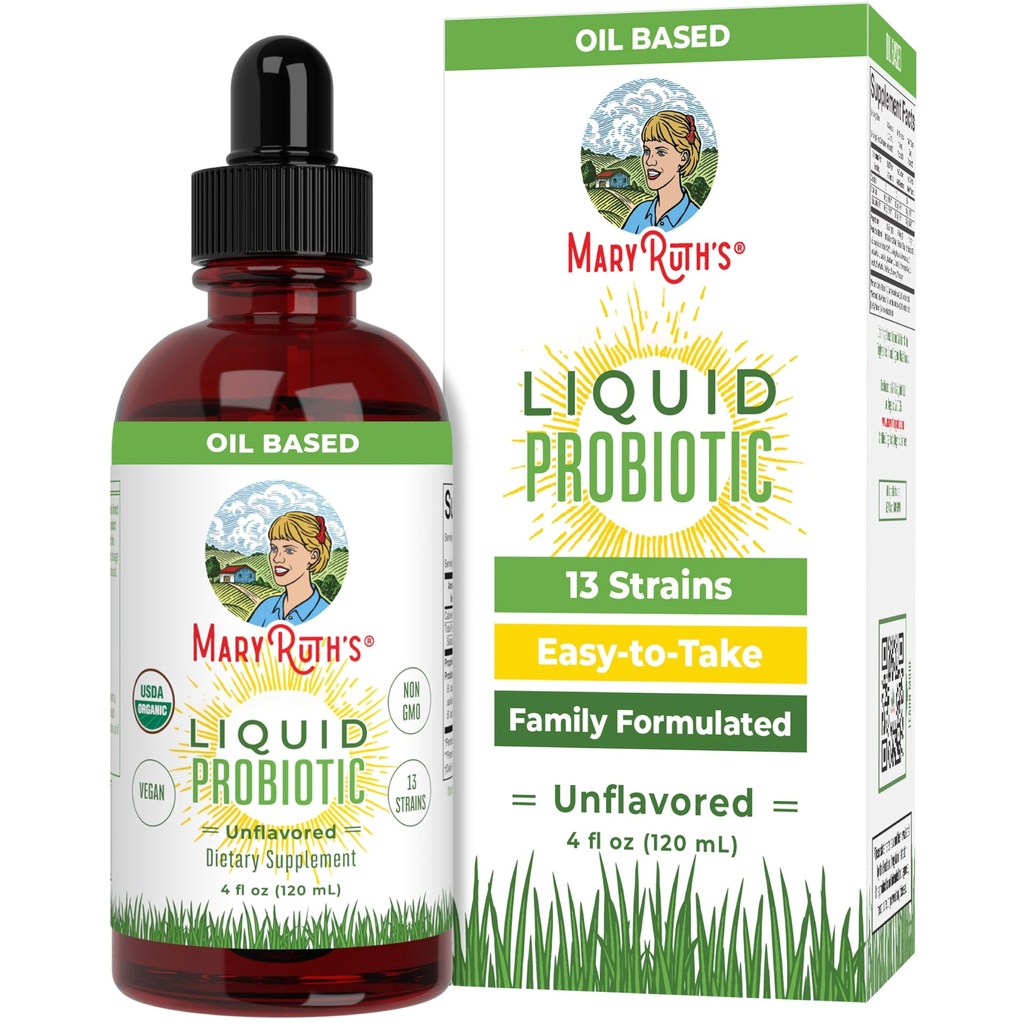 MARYRUTH的有机物 4 + + → 2亿 CPU → 13 Probiotic Strains → Gut健康与消化支持 → Gas & Bloating Support → Vegan → Gluten Free → 旅行友好 → 40 服务