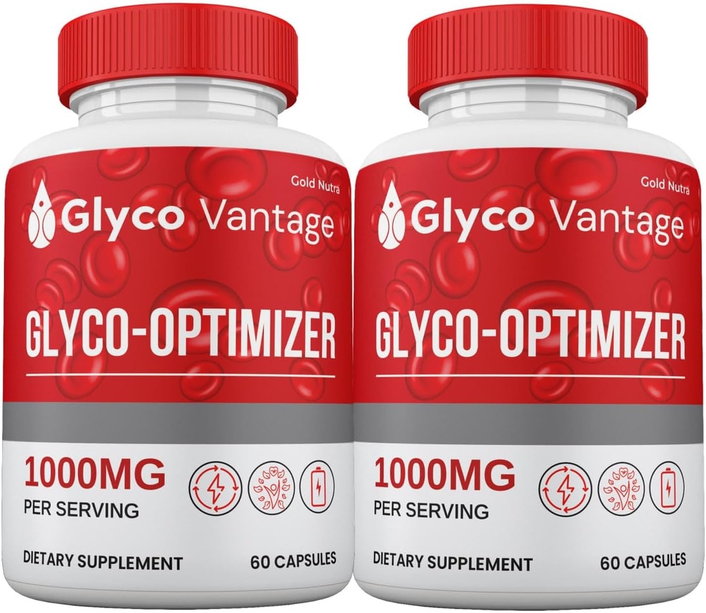 (2 Pack) Glyco Vantage Glyco 优化者 Capsules 血液支持最大强度 所有自然补充 男女