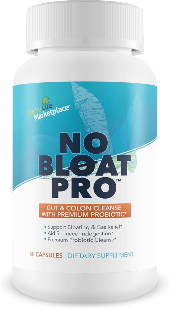无 Bloat Pro - Gut & Colon cleanse with Premium Probiotic Support - 支持 Bloating & Gas Relief - 包含 Fennel & Ginger - 推广 Colon 健康与消化健康 - 援助规范与文摘