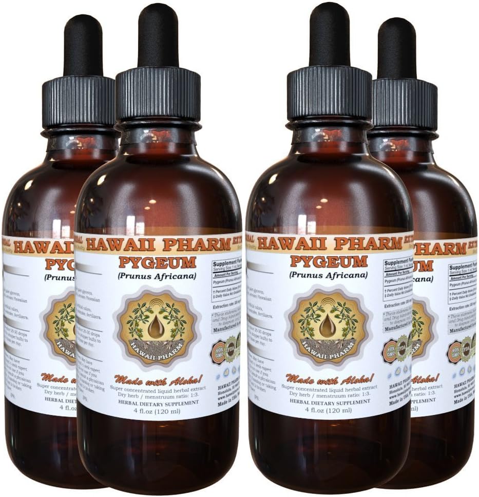 夏威夷药草(Yygeum Liquid Extract),《Yygeum》(Yygeum Africanum)丁香,《草药补编》,美国制作,4x4 f.oz