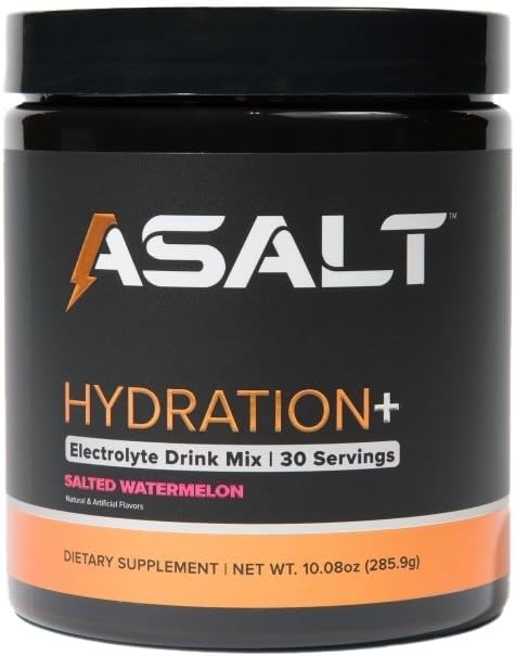 ASALT 水解+电解石 饮用混合剂,30种,无糖与喜马拉雅粉色盐,锌,克里丁单水合物和陶林,积极恢复运动和健身,Keto和Paleo