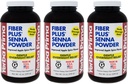 Yerba Prima Fiber Plus Senna Powder, 12 Ounce (Pack of 3) - 用于恢复正常状态的短期用途, 改进的苹果辣椒 Flavor, Stevia Sweeted, 提供晚间温馨的救济, 非GMO