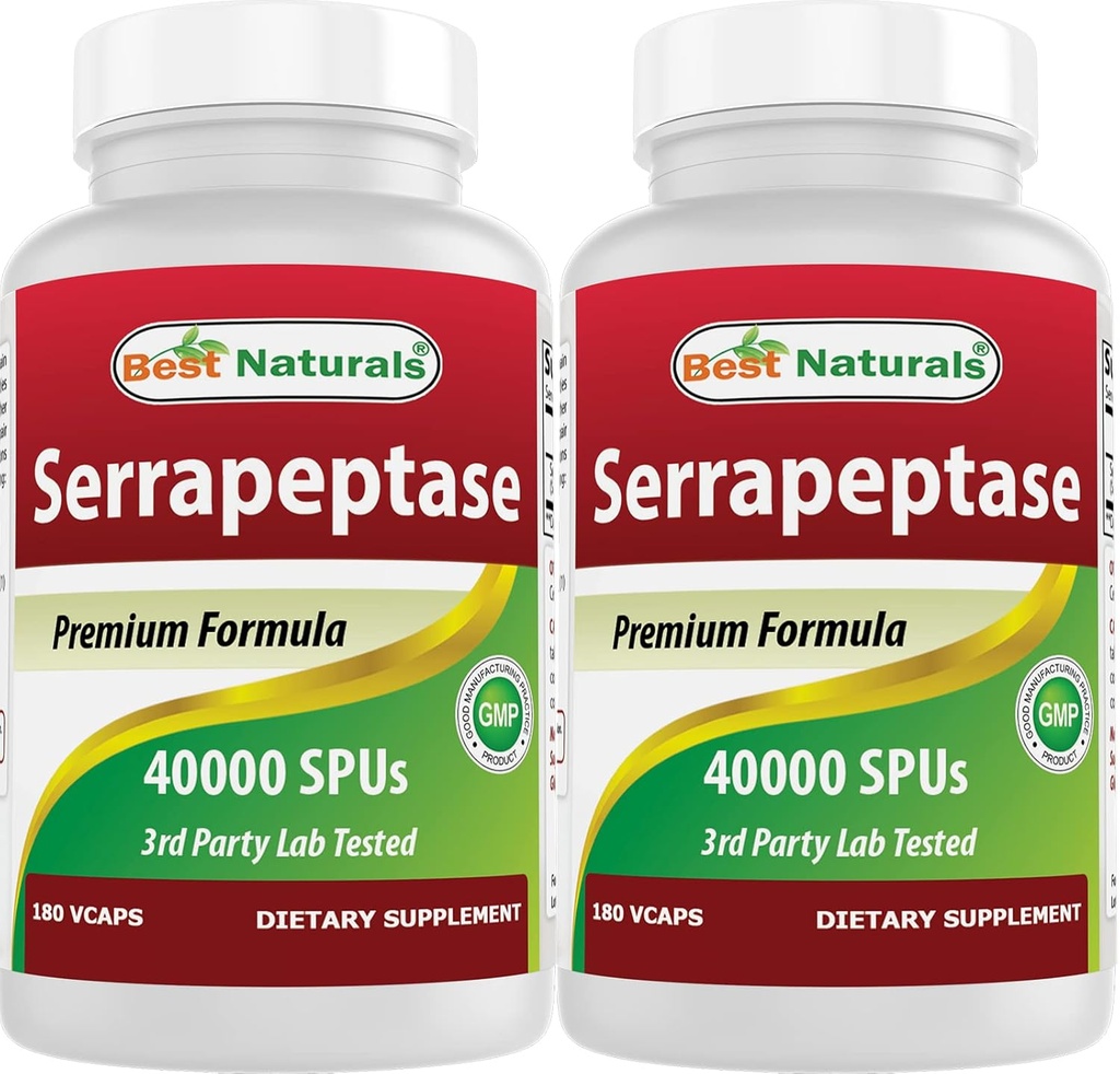 Best Naturals Serrapeptase 4000 SPU 180 Capsules (180 Counter (Pack of 2)) 互联网档案馆的存檔,存档日期2014-09-02.
