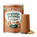 Four Sigmatic Organic Plant-Based Protein Powder | Clean Vegan Protein Elevated with Lion’s Mane, Chaga, Cordyceps and More for Brain Function and Immune Support | Peanut Butter, 21.16 oz