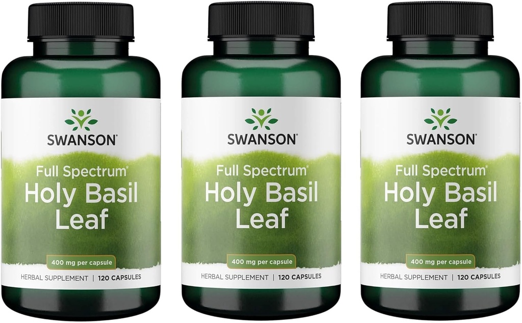 Swanson Holy Basil Leaf(图尔西语) - (120卡普勒斯,800mg per service) 3 包装