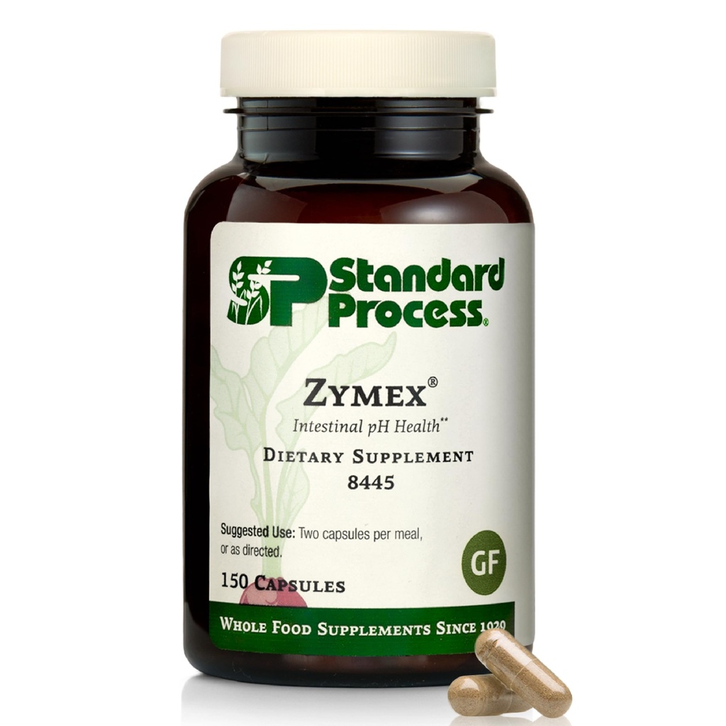 标准工艺 Zymex Capsules - 消化性健康支持 - 支持肠内健康与平衡 pH - 与Rice Bran,西班牙摩斯,Carlots & Beets - 非Dairy - 150 Capsules
