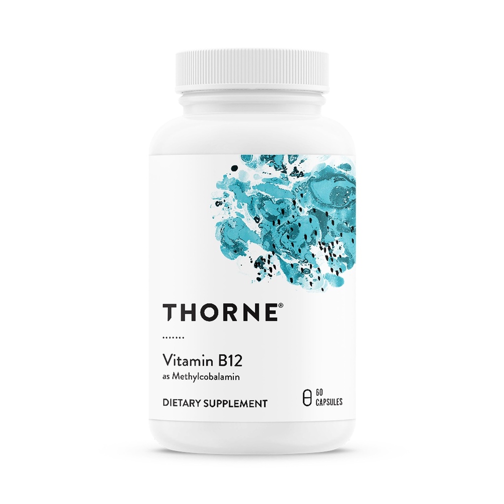 THORNE - 维生素B12 - 作为甲基Cobalamin - 支持心脏和神经健康,血液细胞功能,健康睡眠和甲基化* - 葡萄糖,乳制品和无豆 - 60种服务
