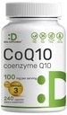 DEL supplement CoQ10 100mg 配 Omega 3 100mg, 240 capsules → 生物可用 Coenzyme Q10 公式 → 非 GMO