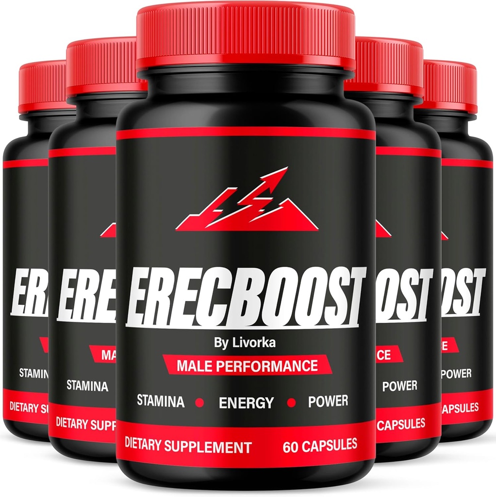 (5 Pack) Erecboost Capsules, 所有自然高级公式, 300 Capsules