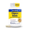 Enzymedica文摘 Basic, 敏感胃的消化酶, 提供快速作用气体和布洛丁减肥, 90 Counter