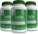 健康 营养 CoQ-10 100mg 与 BioPerine (3X 120 Softgels 的包装) QQ 高吸收 自然发酵 USP Grade Coenzyme Q10 QQ 3 政党测试 QQ 心脏健康和能源支持