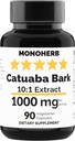 MONOHERB Catuaba Bark 提取 1000毫克 - 90 个植物卡普尔