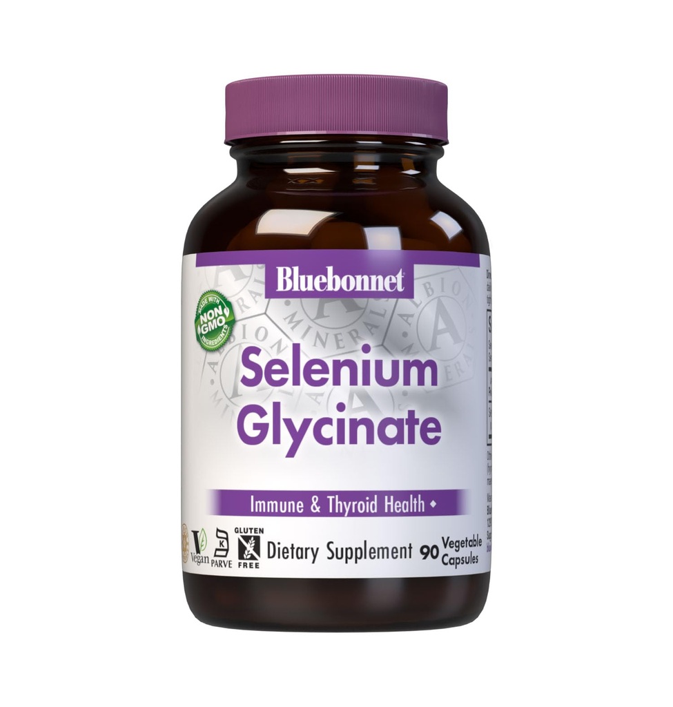 蓝本网 营养 Albion Selenium Glycnit, Immune Health *, 甲状腺素健康*, 无豆类, 无胶类, 非GMO, Kosher 认证, 无乳品, Vegan, 90种蔬菜卡普尔, 90种服务