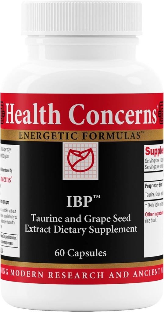 健康关注 IBP – 用陶林和葡萄种子提取补充心脏健康 – 血压支持 – 抗氧化性心血管循环公式 – 胆固醇代谢 – 60 Capsules