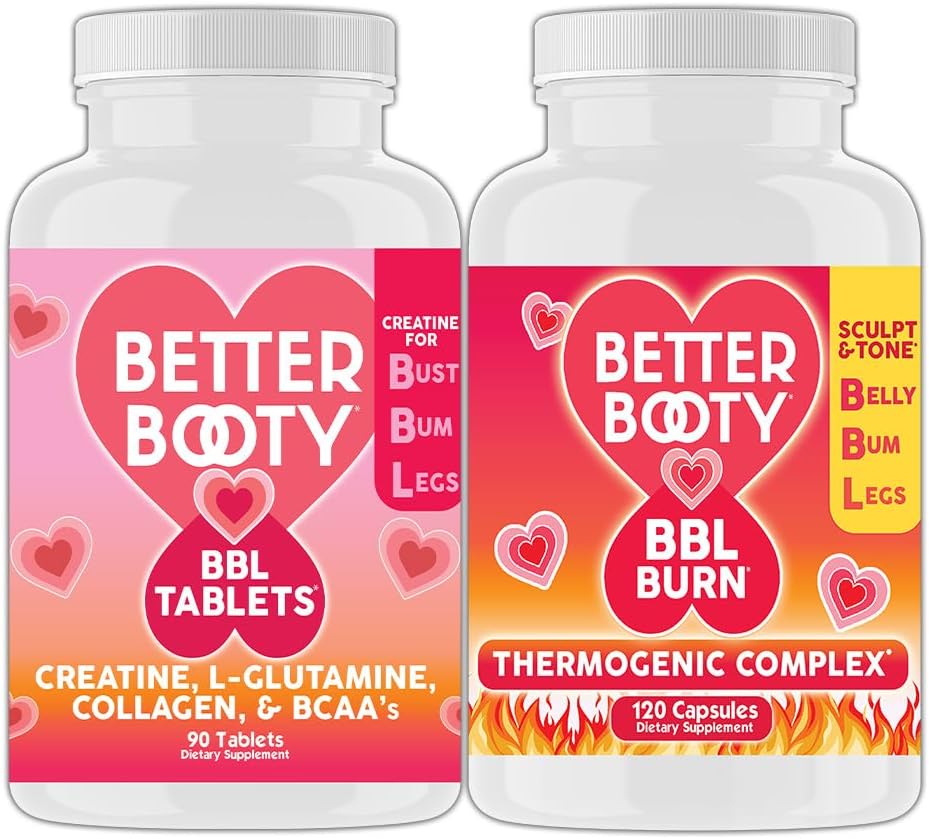 愤怒补充剂 更好的靴女Creatine BBL Combo: BBL 板块 (90ct) w. Creatine, Glutamine, BCAA's, Collagen + BBL 烧热卡普尔(120ct)