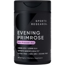 体育研究 + 晚间Primrose Oil 1300mg, 120 Capsules - 10% GLA, Cold-Pressed, Gluten & Soy Free