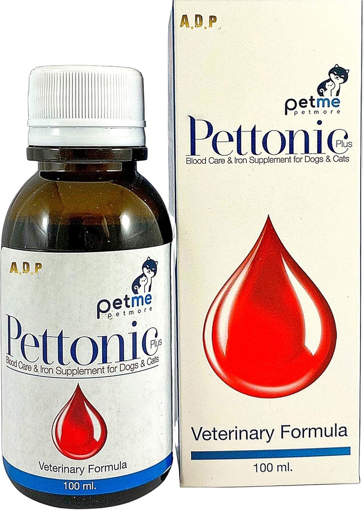 PETTONIC 100 ML. Tonic Pet Booster Liquid Dog Blood 狗猫猫猫猫猫猫猫猫猫猫猫猫猫猫猫猫食物多维生素B6 B12 推广红血细胞,快速增能和豁免