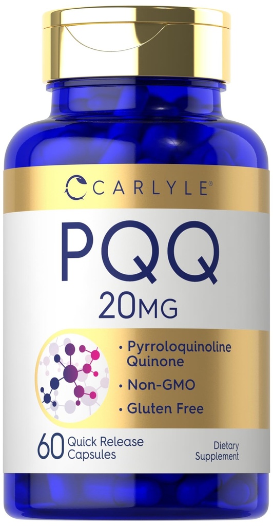 Carlyle PQQ 补充 20 mg → 60 Capsules → 非GMO 和 Gluten Free