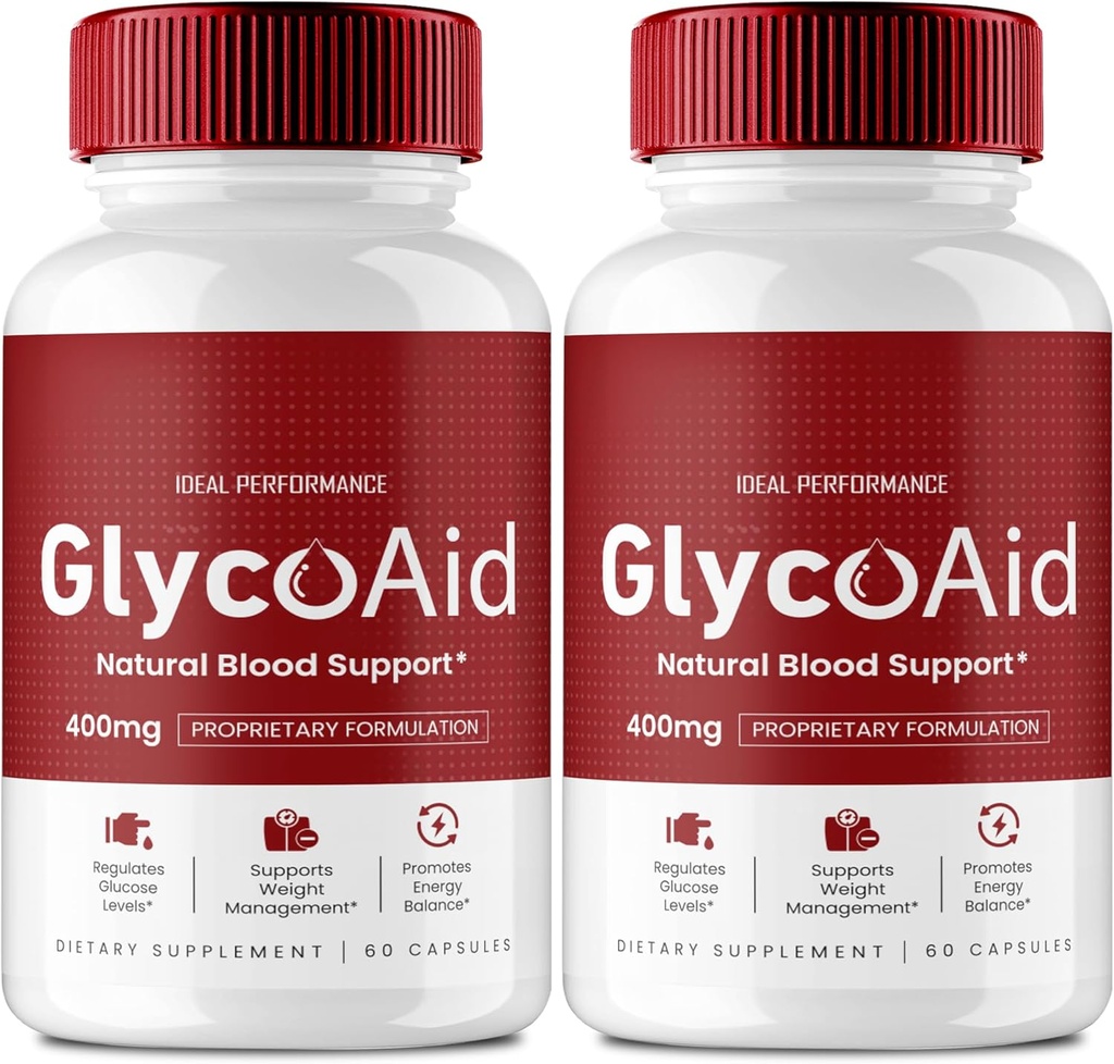 Glyco Aid Pills 高级血液支持公式补编,GlycoAid Blood Capsules - 最大力量,Glyco Aid All Natural Pells,GlycoAid Capsules 血液支持评审(2包).