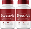 Glyco Aid Pills 高级血液支持公式补编,GlycoAid Blood Capsules - 最大力量,Glyco Aid All Natural Pells,GlycoAid Capsules 血液支持评审(2包).