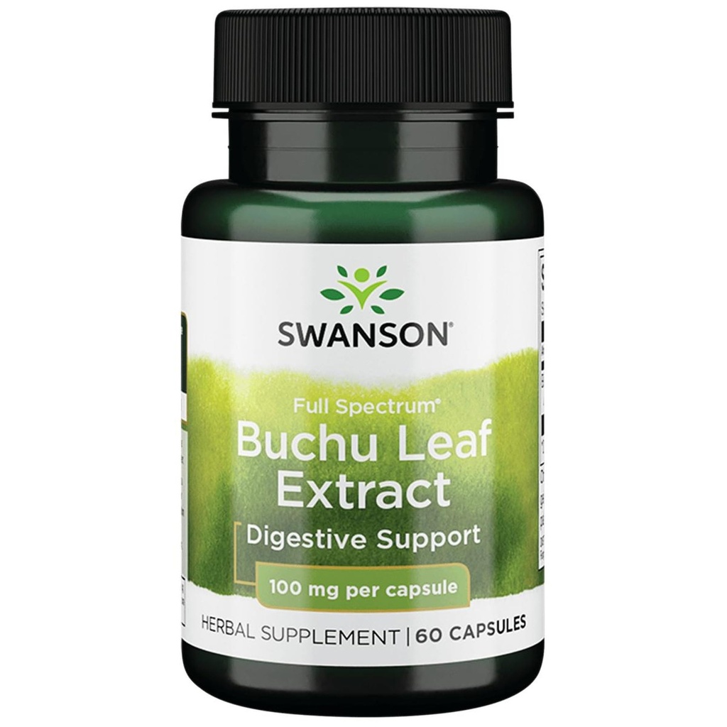 Swanson Buchu Leaf - 4:1 Extract - Herbal Supplement - (60 Capsules, 100mg Each)