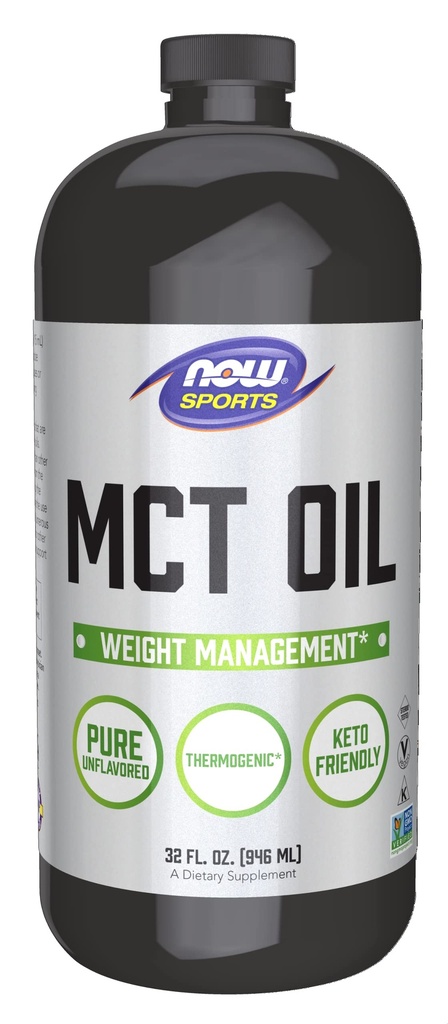 现在食品运动营养,MCT(中链三甘油) 石油 14克,重量管理,液体,32-Ounce