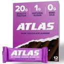 Atlas Bar – 20g 蛋白质,1g 糖,0g 种子油,0g 人工甜甜品(Dark Corpolates Almond, 12 Count)