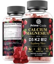[5 in 1] 含维生素B12 维生素K2和维生素D3的男女钙基辅佐 成人100mg,成人50mg的镁基辅佐 维加恩 |非GMO