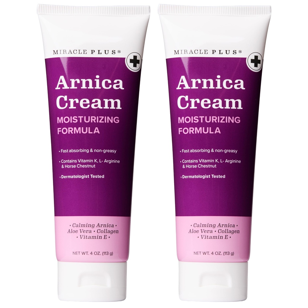 "奇迹+阿尼卡Cream Extra Power Bruise Relief Lotion for Bruising and Swelling On Skin" 阿尼卡Gel,维他命K Cream, Skin Care 与马栗一起摩擦布鲁斯配方,2-Pack