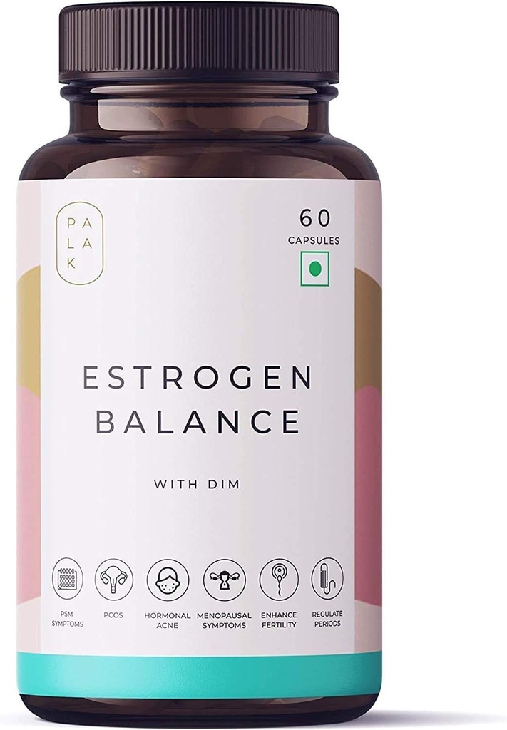 Palak Notes : Micultive 雌激素平衡与DIM 用于纤维类固醇,前期综合征,PCOS,黑科霍什根粉 Gluten Free & Non GMO: 60 Capsules
