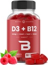 维生素D3和B12、成人和孩子的甲基B12、维生素D3和B9、维生素Flate、自然能源、Mood、代谢和焦点、Raspberry、60古米