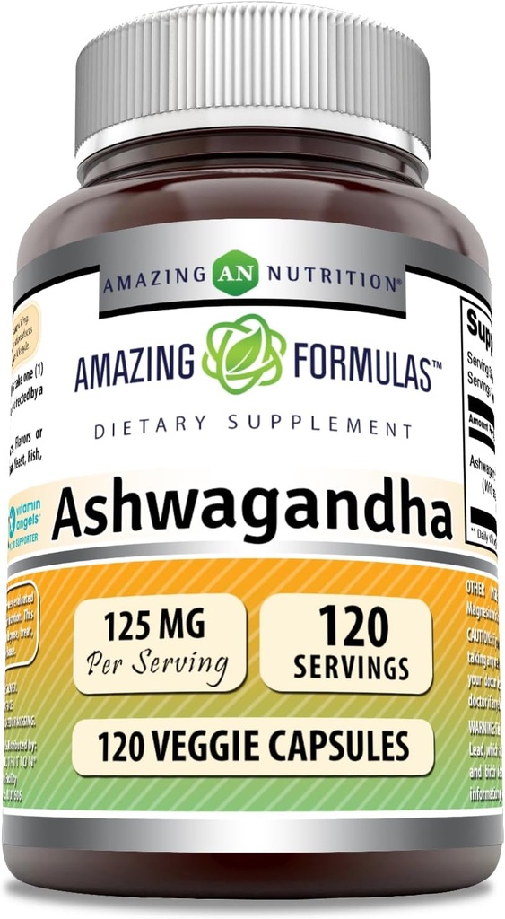 Ashwagandha 解析补充 125 Mg Perer service | Veggie Capsules | Non-GMO | Gluten Free | | |  USA  USA  USA  USA  USA  USA  USA  USA  USA  USA (1 Pack, 120 Counter)