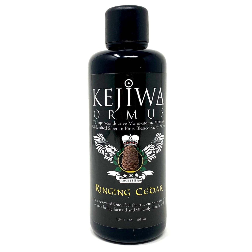 Kejiwa RING CEDAR Ormus: 西伯利亚松单原子 Ormus 矿物用于第三次眼动、生命力和能量支持 3.4 fl oz