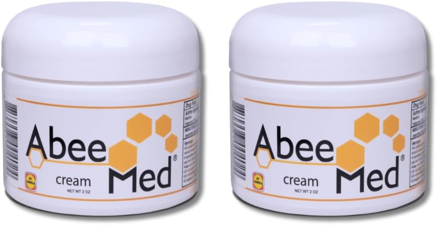 AbeeMed Bee Venom Cream - 天然阿皮托金与Bee Pollen, Chamomile, Menthol - Bee Venom 联合奶油为肌肉, Bone & Joints, Quick Relief, Sprains, Strains - Extra strong Formula - 2oz (英语).