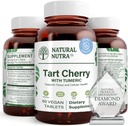 Natural Nut Tart Cherry 提取图尔克·库库敏,帮助减少肌肉疼痛,支持免疫系统,促进联合健康,提高睡眠质量,维冈,蔬菜,格鲁滕免费,60块