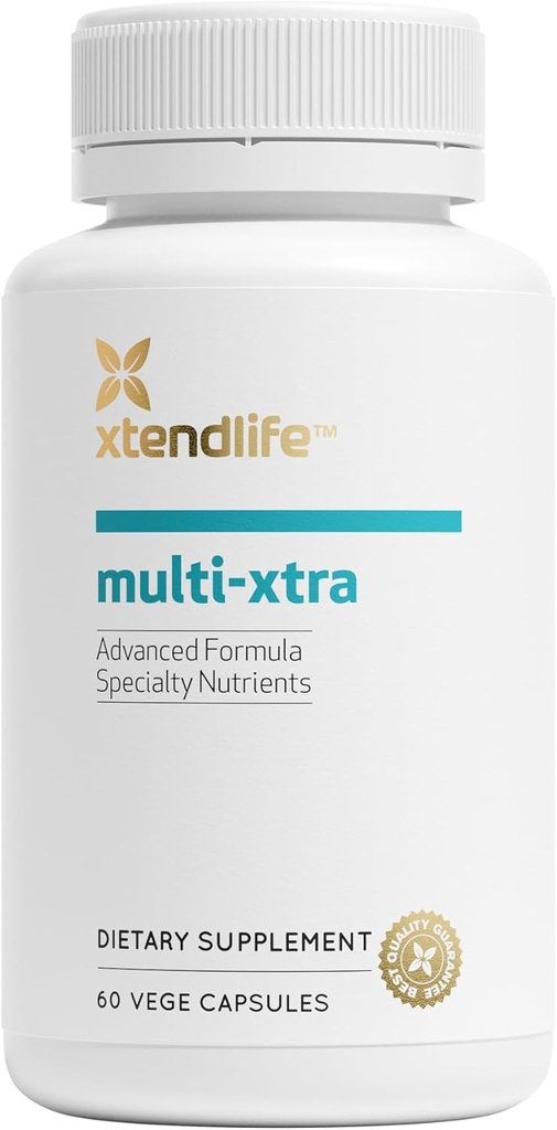 Xtendlife Multi-Xtra 多维生素用于免疫、心脏和能量支持 - 40+生物可用维生素、矿物、抗氧化剂和草药 - 用于男子、妇女和儿童 - 30天供应