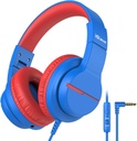 iClever Kids 用于学校旅行的耳机,安全音量有限,HD Mic Stereo Sound Over-Ear Girls 用于Kid的耳机,FunShare Foldable3.5毫米 iPad 计算机连线,HS19