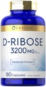 Carlyle D-Ribose Capsules → 3200mg → 180 Pills → 高级公式 → 非GMO , Gluten 免费补编