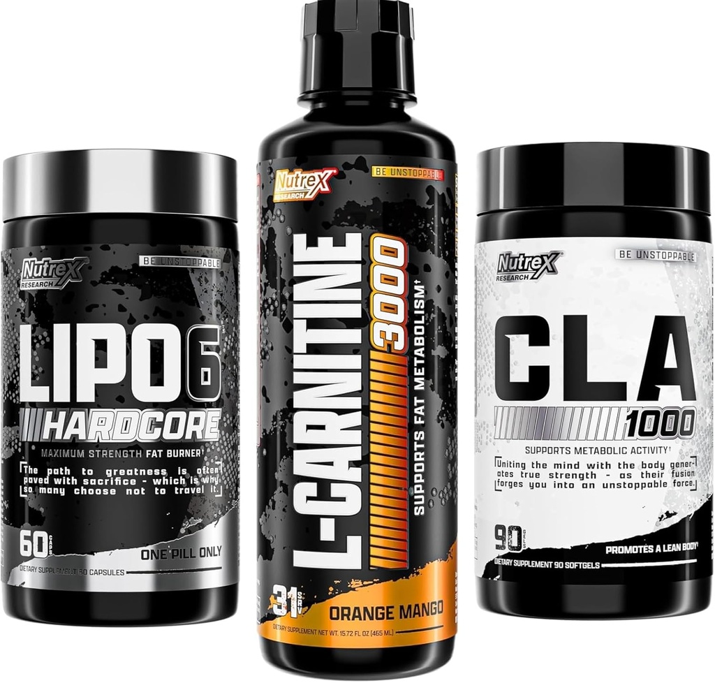 Nutrex Research Liquid Carnitine 3000 - Fat Burner 和 CLA (英语: