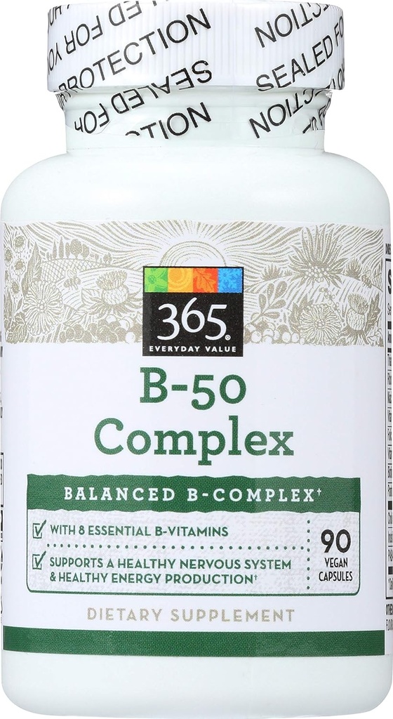 365 由全食品市场,B – 50 Complex, 90 cm,包装 May Vary
