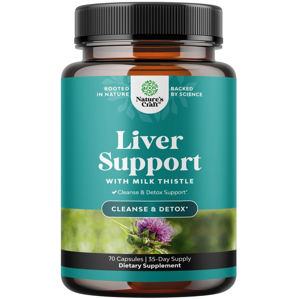 Liver Cleanse Detox & Reference - 取材和免疫健康牛奶黄油补充剂 - 姜根,Choline & Dandelion Root - 草药活物支持 Silymarin, Beetroot & Artichoke - 70 Counter