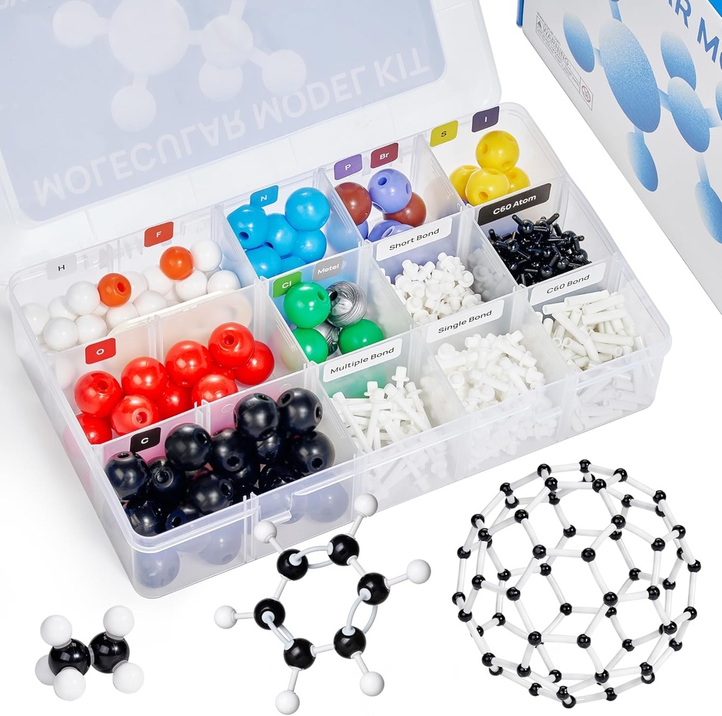 JoyCat Molecular Model Kit (404 pcs), Organic Chemistry Molecule Science Gifts for Ochem and Inorganic Students and Teachers