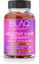 Blaq Luxury Biotin Gummys - 头发生长维生素,每服五千mcg Biotin 维生素 B12,B6,叶酸,碘,锌 → 头发生长补充 → 男女 → 1个月供应