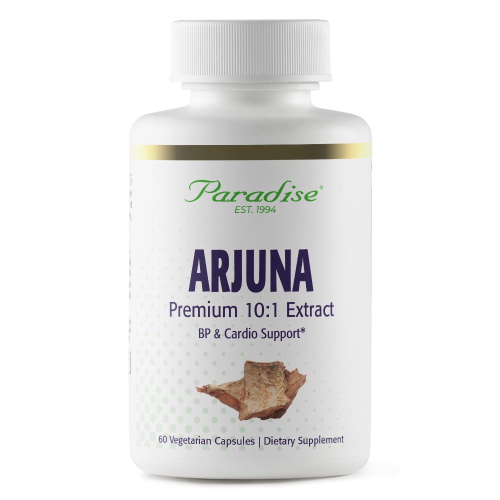 天堂草药 Arjuna,心血管支持,血压维持,心脏健康,抗氧化剂补充剂,Vegan,N-GMO,Gluten Free,60 蔬菜卡普尔