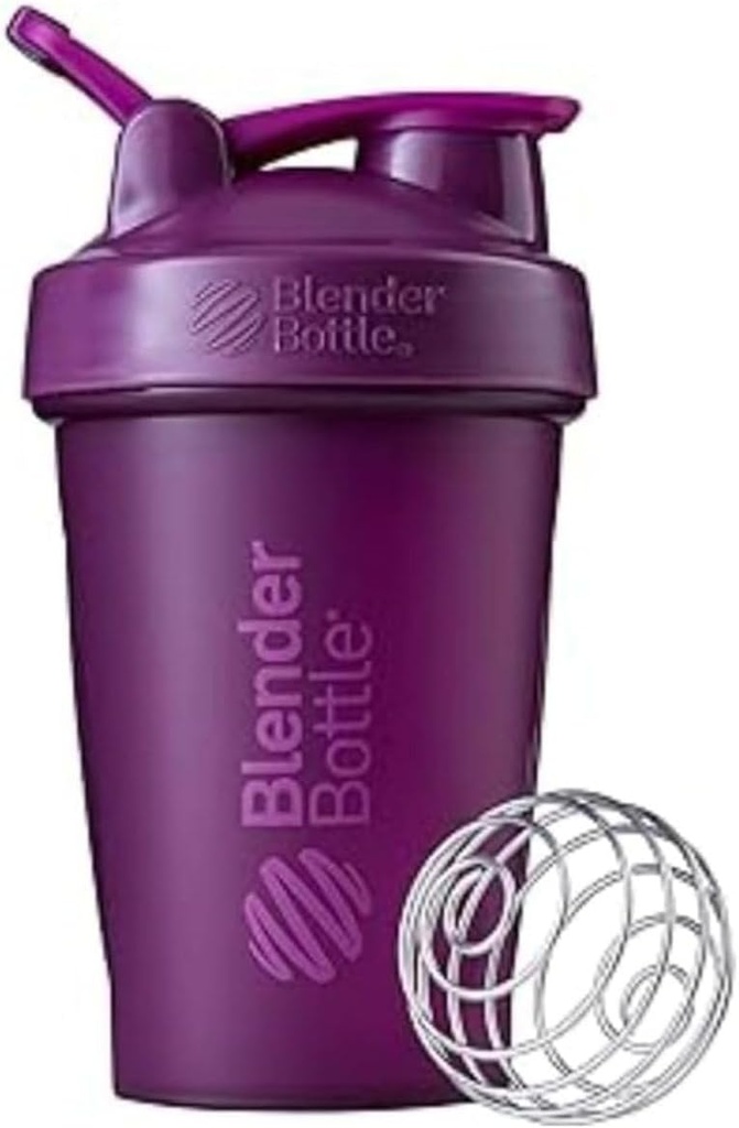 BlenderBottle Classic Shaker Bottle Protein Shakes and Pre Workout, 20 - Ounce, Plum 最佳蛋白质摇摆和前期工作瓶