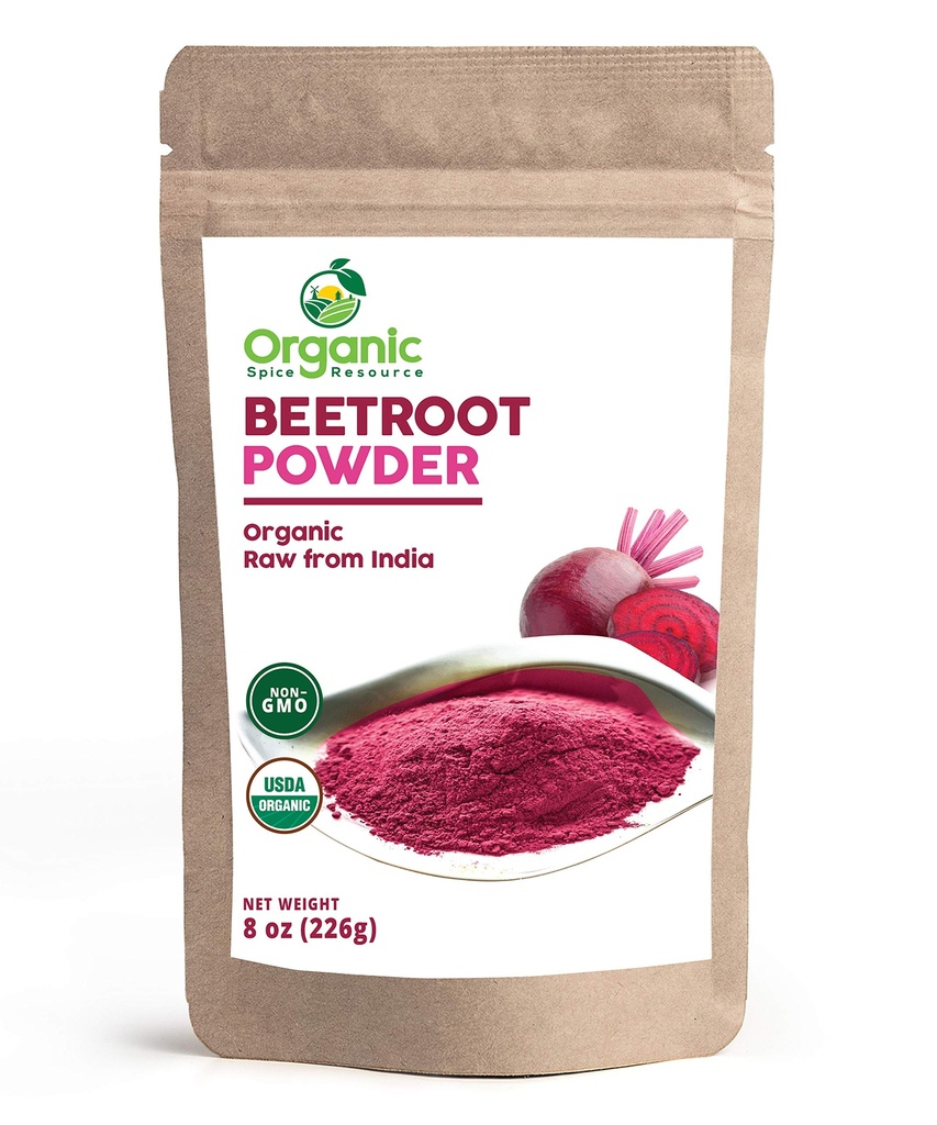 有机甜菜根粉(Organic Beet Root Powder QQ 8 oz 或 226g) USDA有机批准, Raw and Non GMO → Nitric Oxide Boster, Greas Stamina and Computing QQQ Vegan 100% Raw from India, by SHOPOSR(8oz)