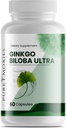 Ginkgo Biloba 和 Ginseng 大脑饮食补充支持大脑功能、记忆、精神警惕、所有自然、改善血液循环